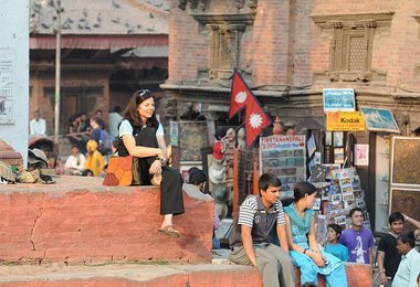 In der Altstadt von Kathmandu Bild: R. Dujmovits www.amical.de