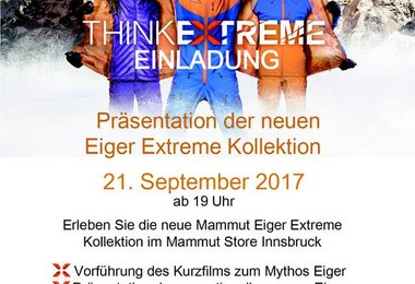 Präsentation der neuen Eiger Extreme Kollektion in Innsbruck. 