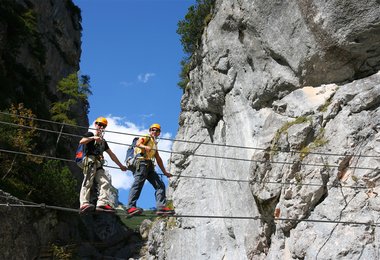 Der "Hias Klettersteig" in der Silberkarklamm - dieser wird während des Events auch beleuchtet.