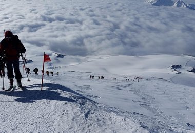 In extremer Höhe wird Sauerstoff und richtige Akklimatisation zum Problem - hier am Mt. Elbrus auf über 5000m (c) Andreas Jentzsch