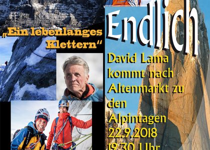 David Lama und Peter Habeler bei den Altenmarkter Alpintagen 2018