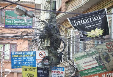 Der Internetanschluss in Kathmandu :-)