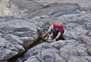 Beim Klettern mit dem Berghaus MTN Seeker 32