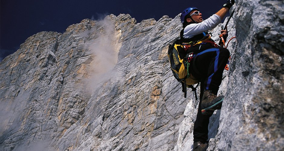 Der Johann Klettersteig ist einer der bekanntesten Eisenwege der Alpen.