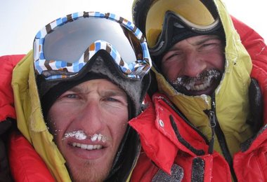 Andreas Nothdurfter und Daniel Kopp auf dem Gipfel