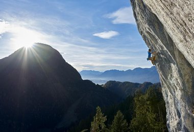 Die Route "Outro" (9a+) in Achleiten (Foto: Michael Meisl)