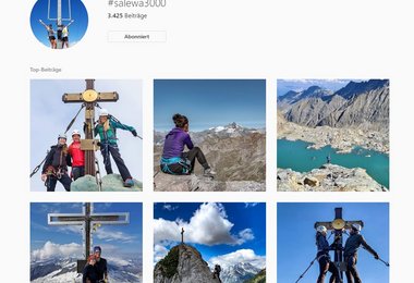 Sie Salewa3000 Aktion auf Instagram (Quelle Instagram/salewa3000)