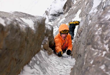 Steve beim Klettern in Colorado