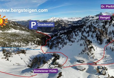 Skitouren im Bereich der Südwiener Hütte